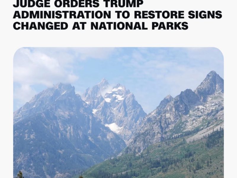 BREAKING: JUDGE ORDERS TRUMP ADMINISTRATION TO RESTORE SIGNS…